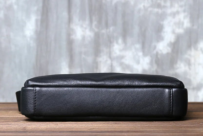 Sac Cuir Noir Besace