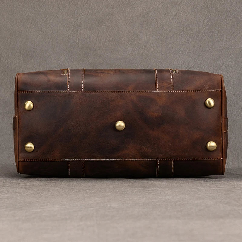 Sac de Voyage Cuir Marron Homme