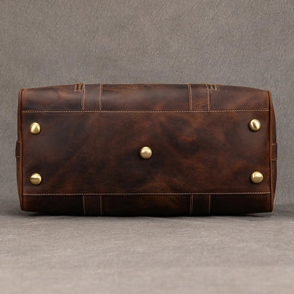 Sac de Voyage Cuir Marron Homme
