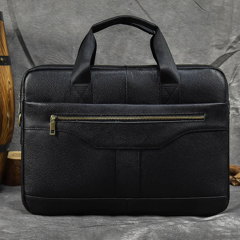 Sac Ordinateur Homme Cuir Noir