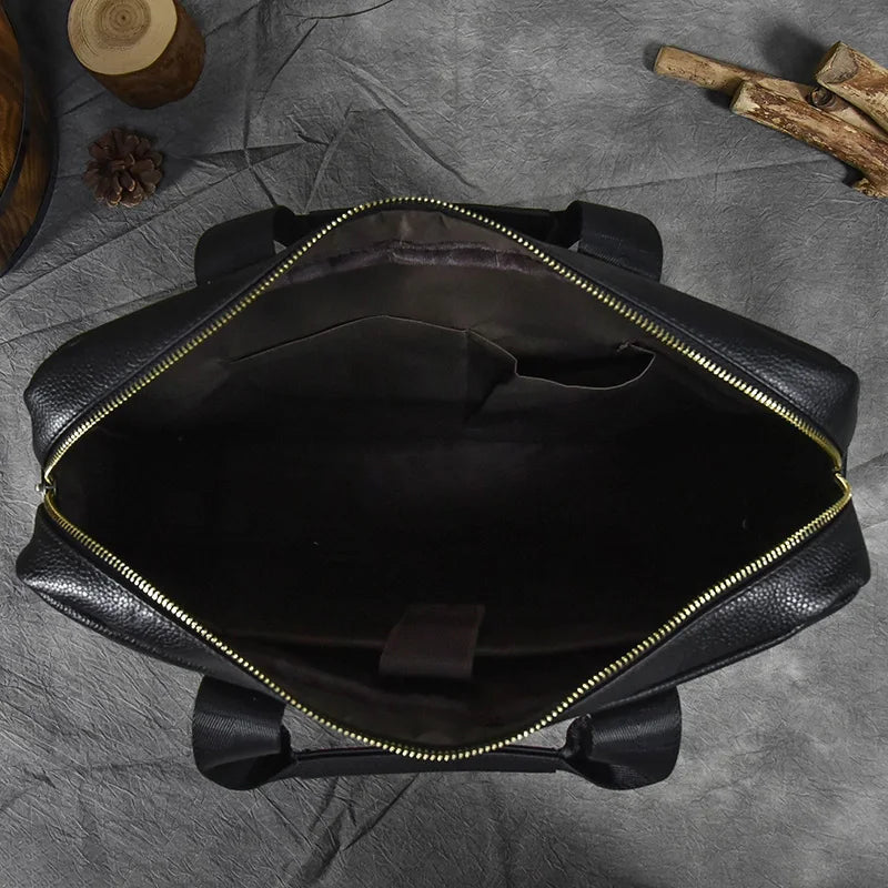 Sac Ordinateur Homme Cuir Noir