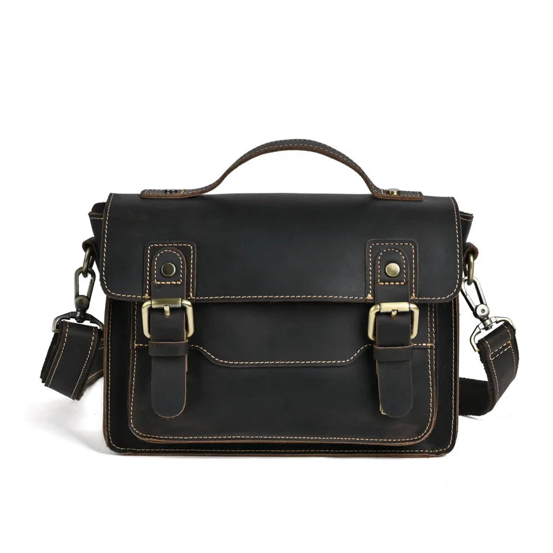 Sac Bandoulière Cuir Noir Homme