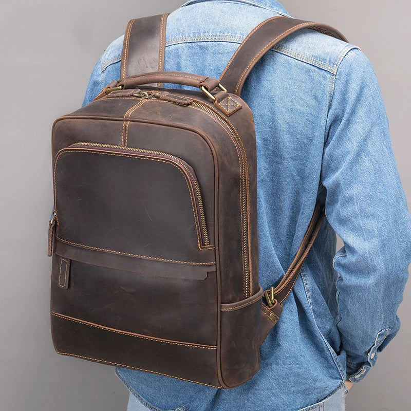 Sac a Dos Cuir Noir Homme