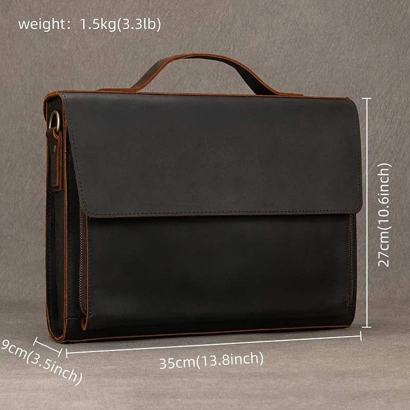 Sac Ordinateur en Cuir Homme Sergio