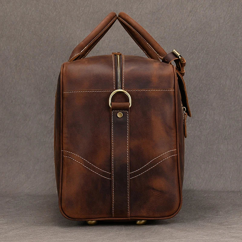 Sac de Voyage Cuir Marron Homme