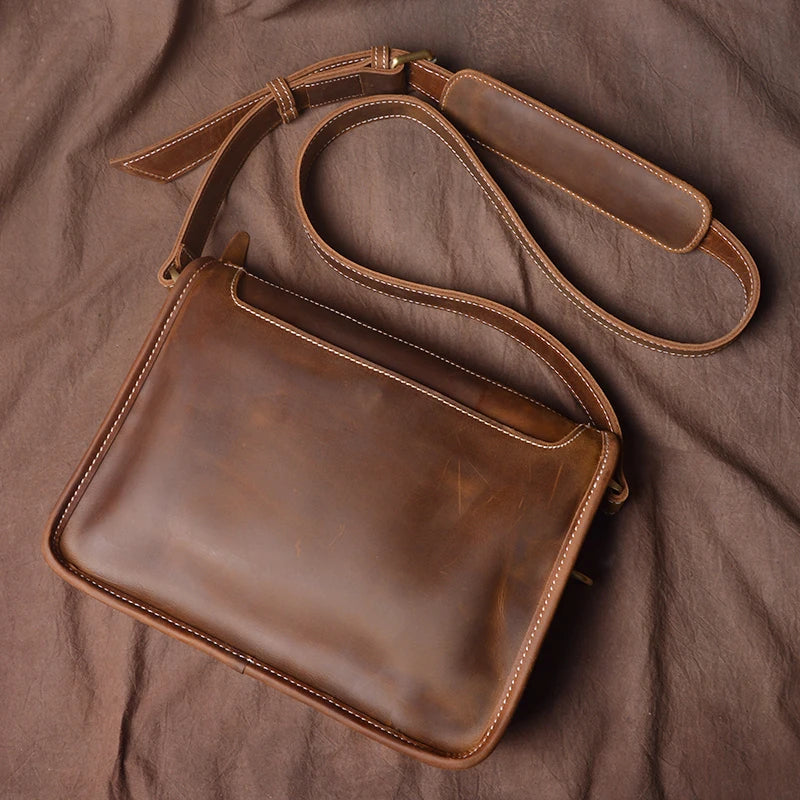 Sac Bandoulière Cuir Marron Homme Julien