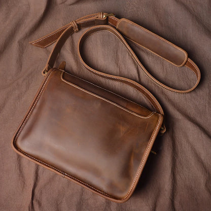 Sac Bandoulière Cuir Marron Homme Julien