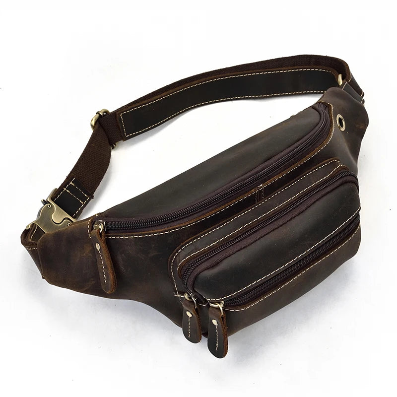Sacoche Banane en Cuir Homme