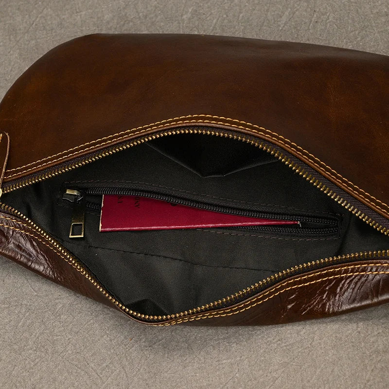Sac Banane Homme Cuir Marron