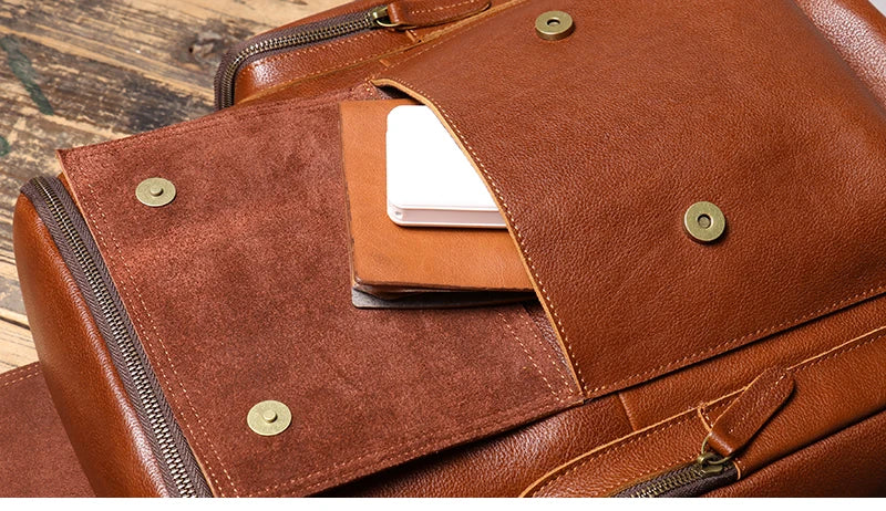 Sac a Dos en Cuir Marron Homme