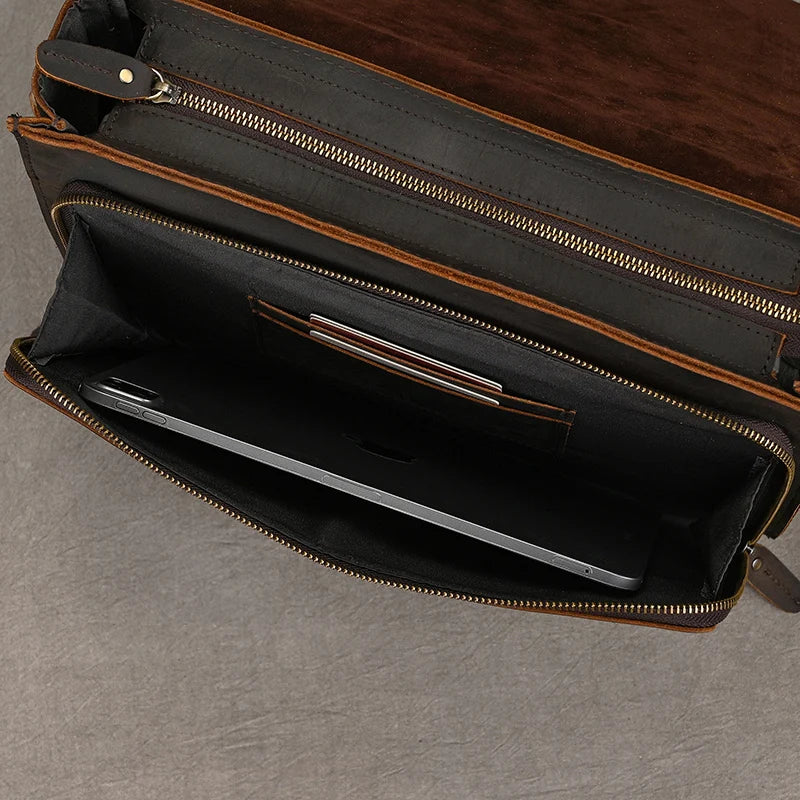 Sac Ordinateur en Cuir Homme Sergio