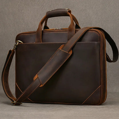 Sac Ordinateur Homme Cuir Marron