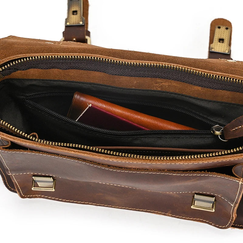 Sac Bandoulière Cuir Noir Homme