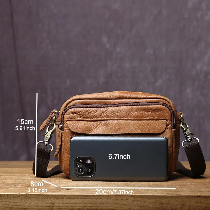 Sac Besace Homme Cuir Marron