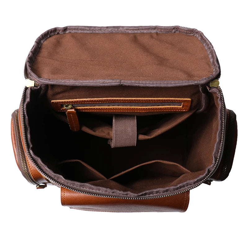 Sac a Dos en Cuir Marron Homme