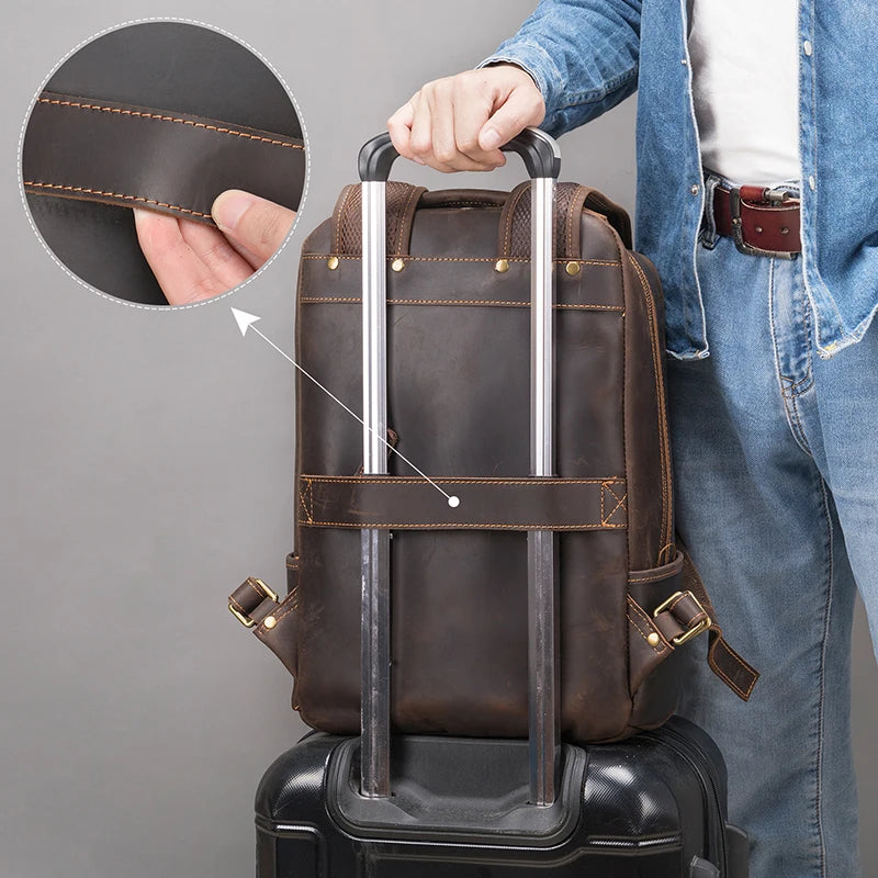 Sac a Dos Cuir Noir Homme