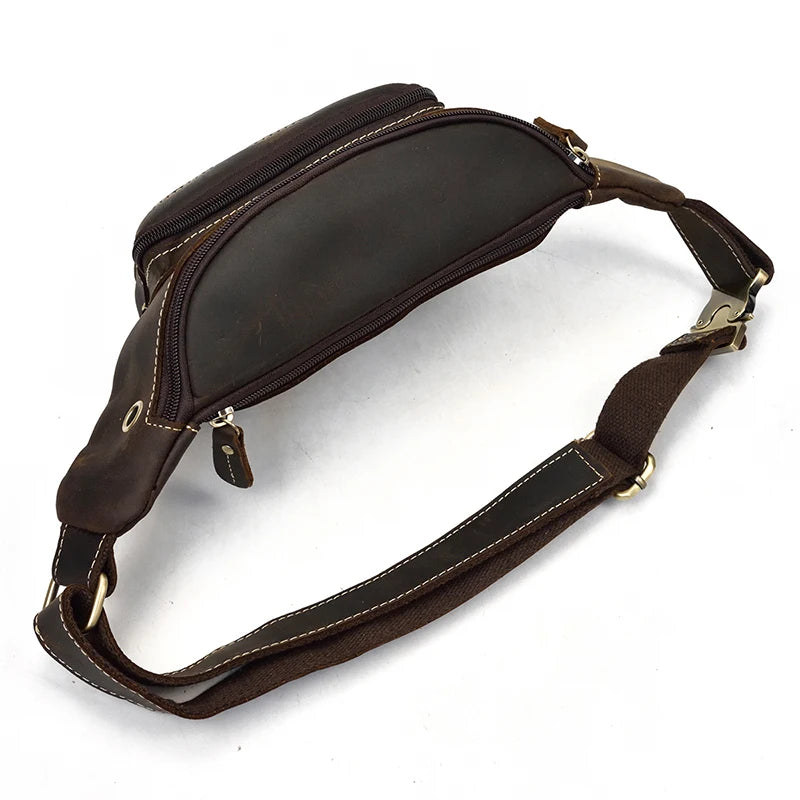 Sacoche Banane en Cuir Homme