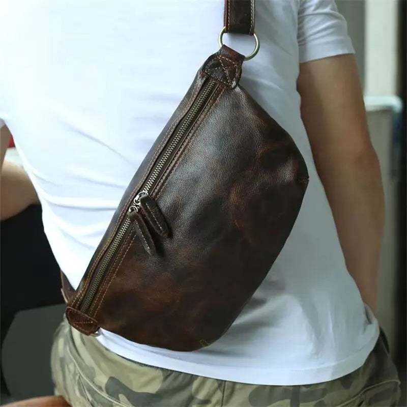 Sac Banane Homme Cuir Marron