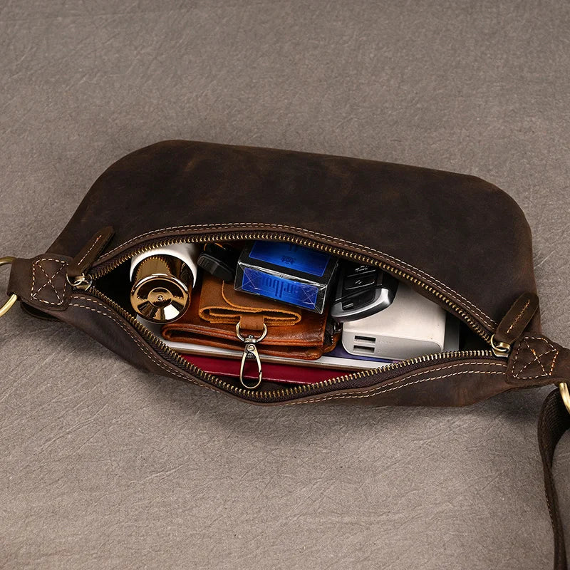 Sac Banane Homme Cuir Marron