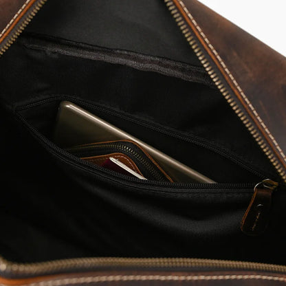 Sac de Voyage Cuir Marron Homme
