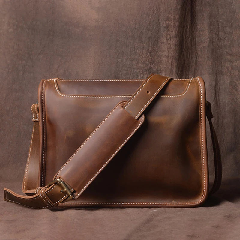 Sac Bandoulière Cuir Marron Homme Julien